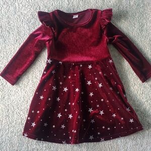 SHEIN Maroon Starry Kids Dress